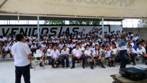 2014 - Tania Tobar of CDC presenting the results of the study to students.