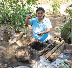 2016 - Rosalia with her worm compost