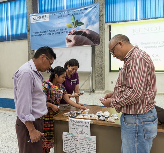 Participants viewing ADROH´s native seeds